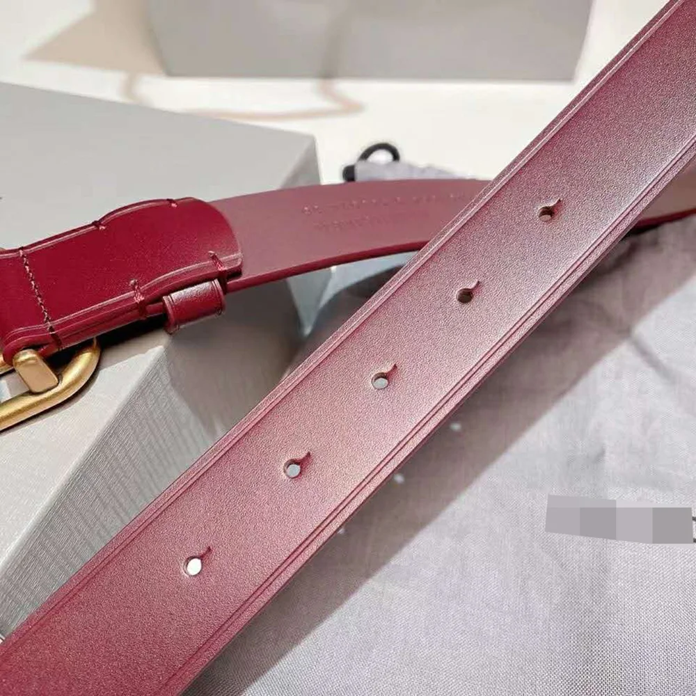 

Top Luxury Brand For Women Jeans 3.0cm Red Belt Latest Designer 1:1 High Quality Copy Belts Original Packaing
