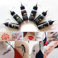10ml 6 colors temporary tattoo ink natural organic fruit gel for body art painting pigment long lasting tattoo juice ink tslm1