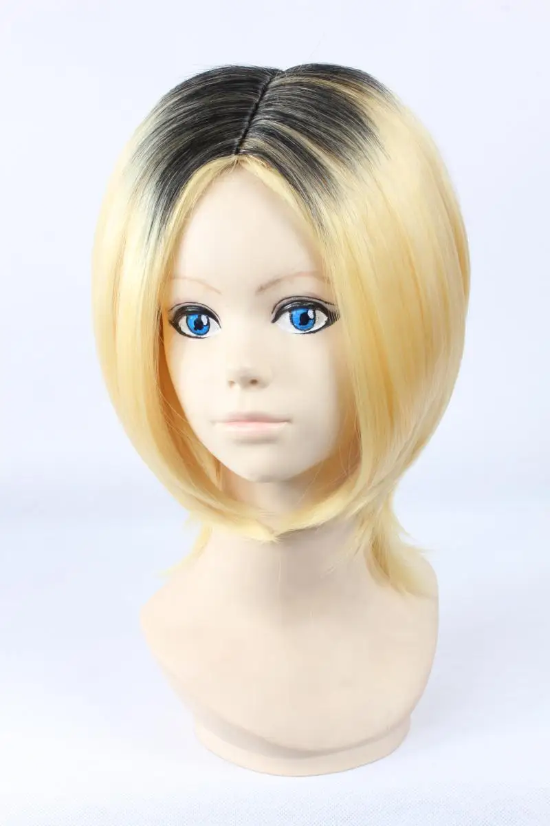 

Аниме Haikyuu! Парик для косплея Kenma Kozume, термостойкие короткие желтые Костюмные парики для Хэллоуина, парики и шапочка для парика