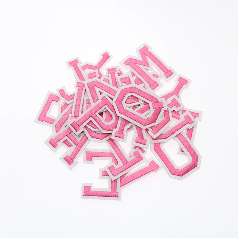1 Набор английских букв розовая Смешанная вышивка нашивка сделай сам наклейки