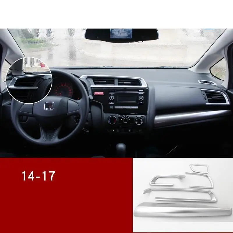 Car Auto Automovil Automobile Outlet Air Conditioner Interior Sticker Strip Protecter Mouldings 14 15 16 17 18 19 FOR Honda Fit |