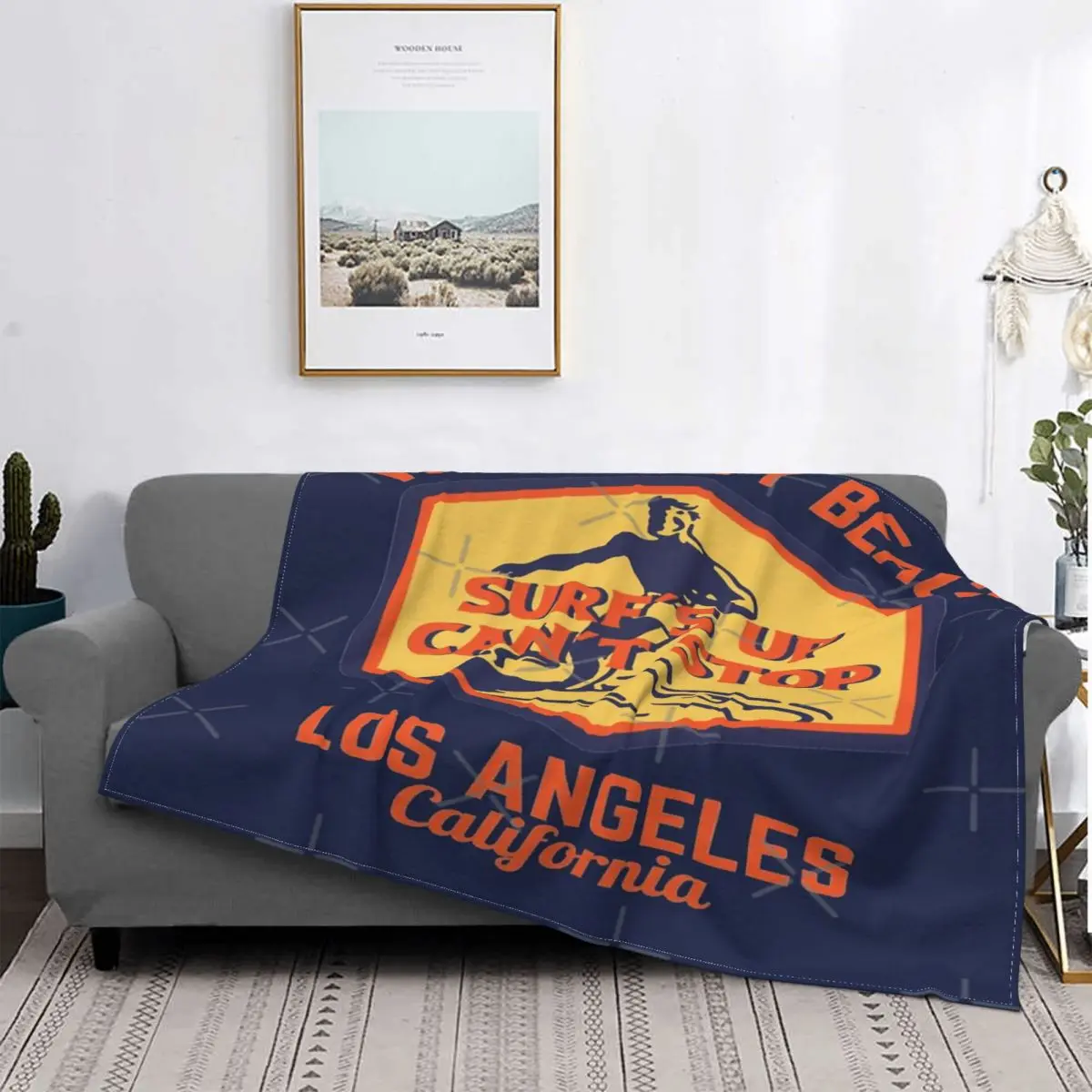 

Manta de playa de Los Angeles, colcha de cama a quadros, manta de picicnic, Retro, Venice, Los Angeles, 3