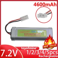 1 5pcs ni mh 7 2v 4600mah rechargeable battery for rc car truck buggy boat tank airplane helicopter boat