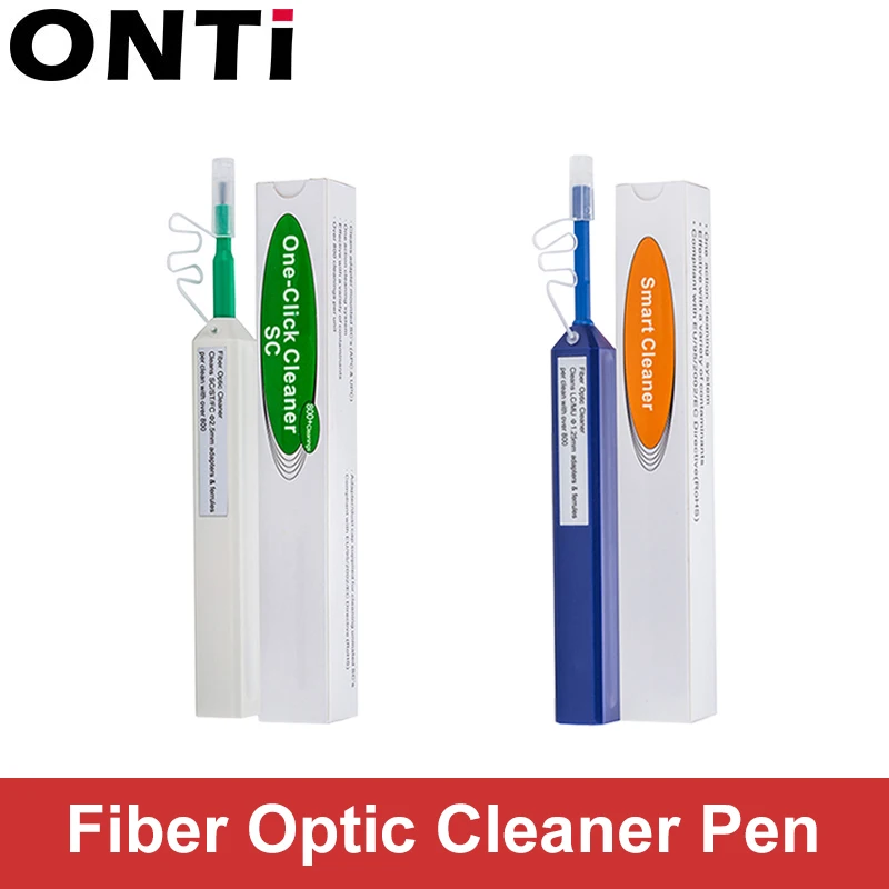 

ONTi 2pcs One-Click Cleaner Optical Fiber Cleaner Pen Cleans 2.5mm SC FC ST and 1.25mm LC MU Connector Over 800 Times