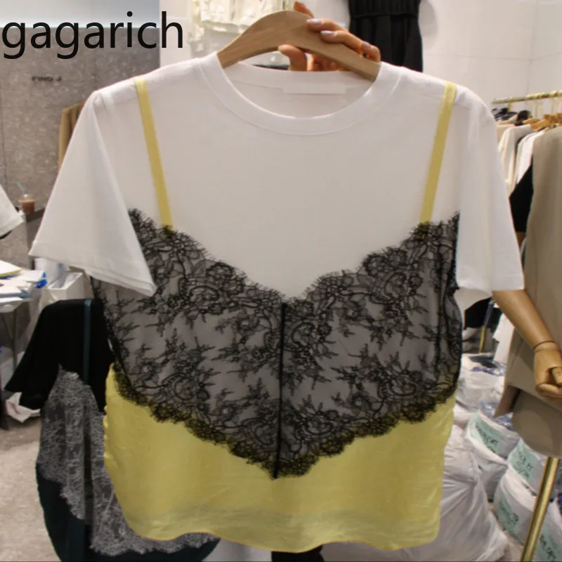 Gagarich женская футболка 2020 Летний Новый Стиль корейские топы Повседневная рубашка