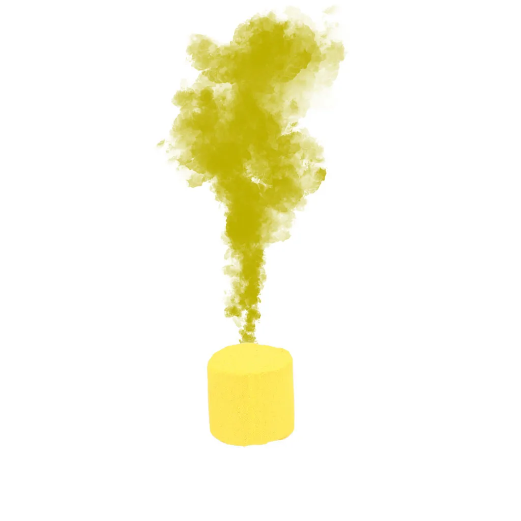 Yellow 1, 6 штук в партии, Цвет дым таблетки Хэллоуин реквизит сгорания смога торт эффект дыма бомба таблетки Портативный Опора 2,2x2,5 см JL29 - Цвет: Yellow