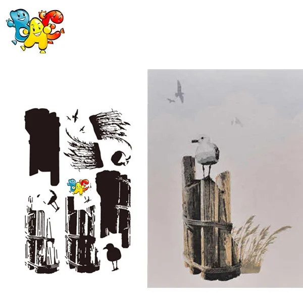 Прозрачные прозрачные штампы с птицами для скрапбукинга сделай сам/изготовления