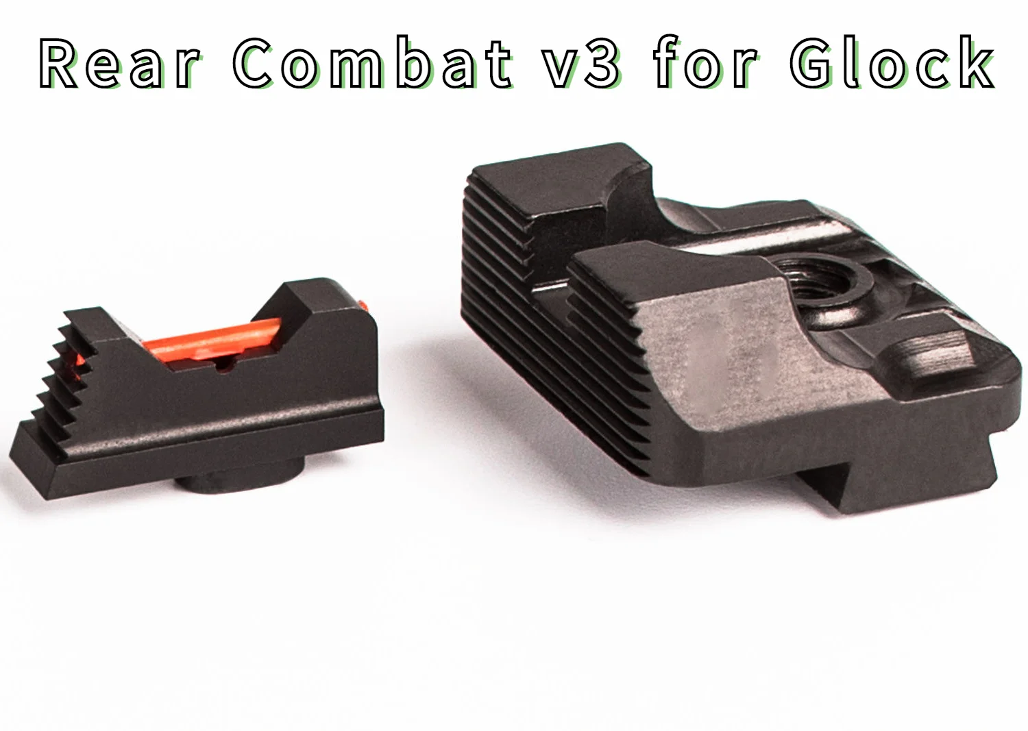 

Smartside Sight Set .230 Fiber Optic Front Sight / Rear Combat v3 for Glock standard models 17,17L,19 Tactical Accessories