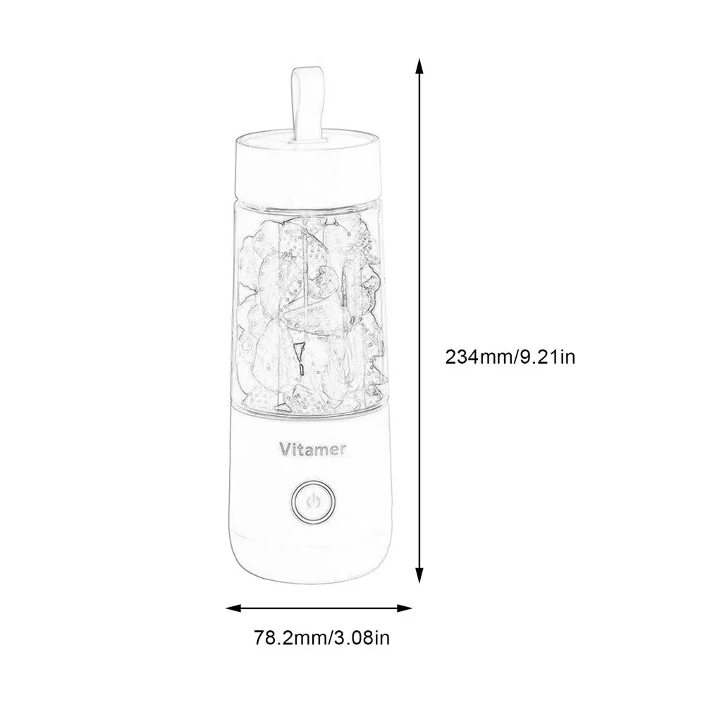 

Vitamin Juice Cup Mini Portable USB Rechargeable Juicer Youth Charging Juice Cup Blender Electric Juice Cup Professional Fashion