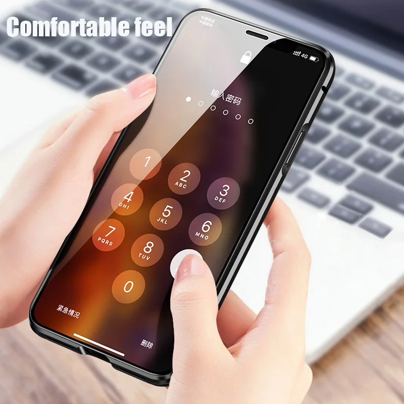 Двухсторонний чехол для iphone 6S 7 8 6 Plus 11 Pro X XR XS MAX стеклянный с магнитным