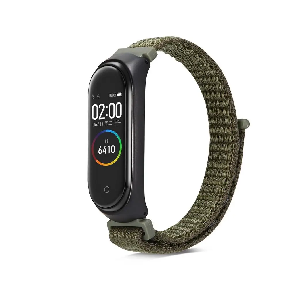 Нейлон Mi Band Watch Band для Mi 3 4 браслет ремешок сменный ремешок для часов Браслет Смарт-часы аксессуары