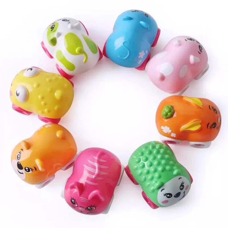 1 шт. мультяшный магнитный мини автомобиль с животными детские развивающие