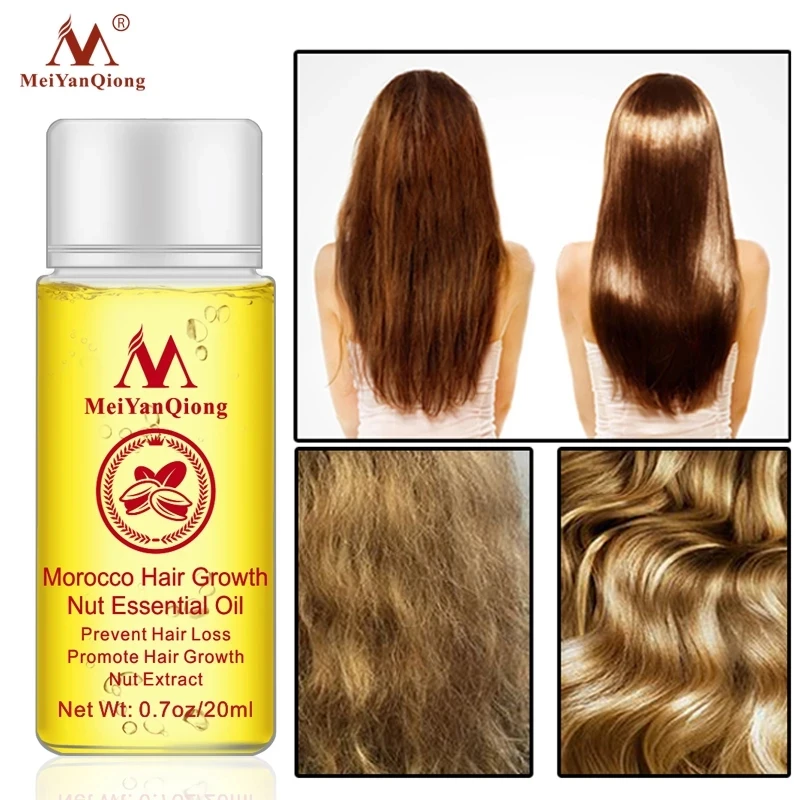 

MeiYanQiong Moroccan hair oil improves dryness, nourishes shiny hair, helps to grow faster, and makes hair more elastic