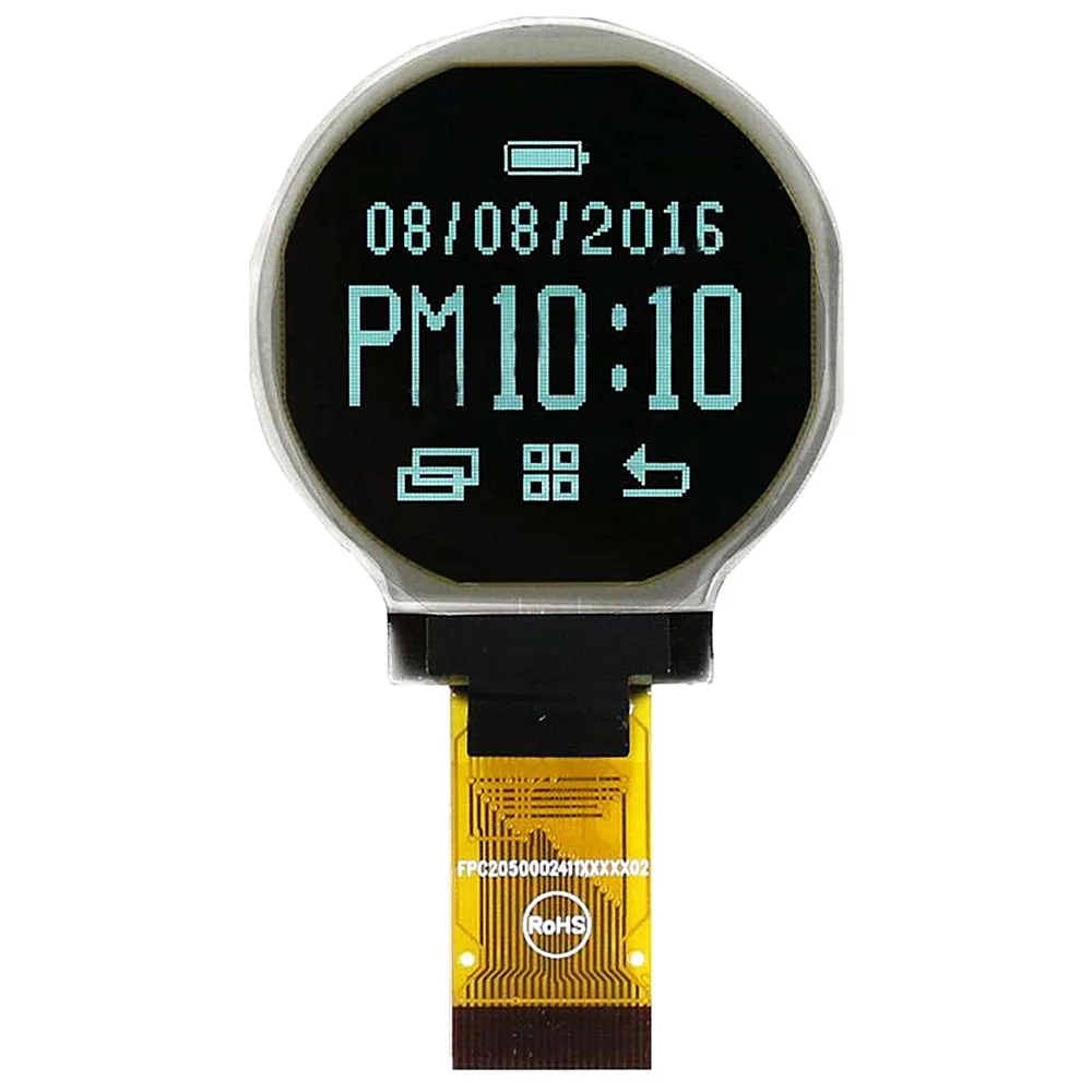 OLED дисплей 1 18 дюймов круглый разрешение 128*128 разъем SSD1327 24 контакта