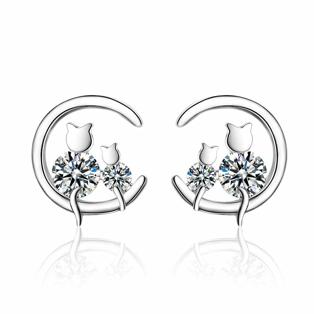 

Женские серьги-гвоздики из серебра 925 пробы, с фианитом