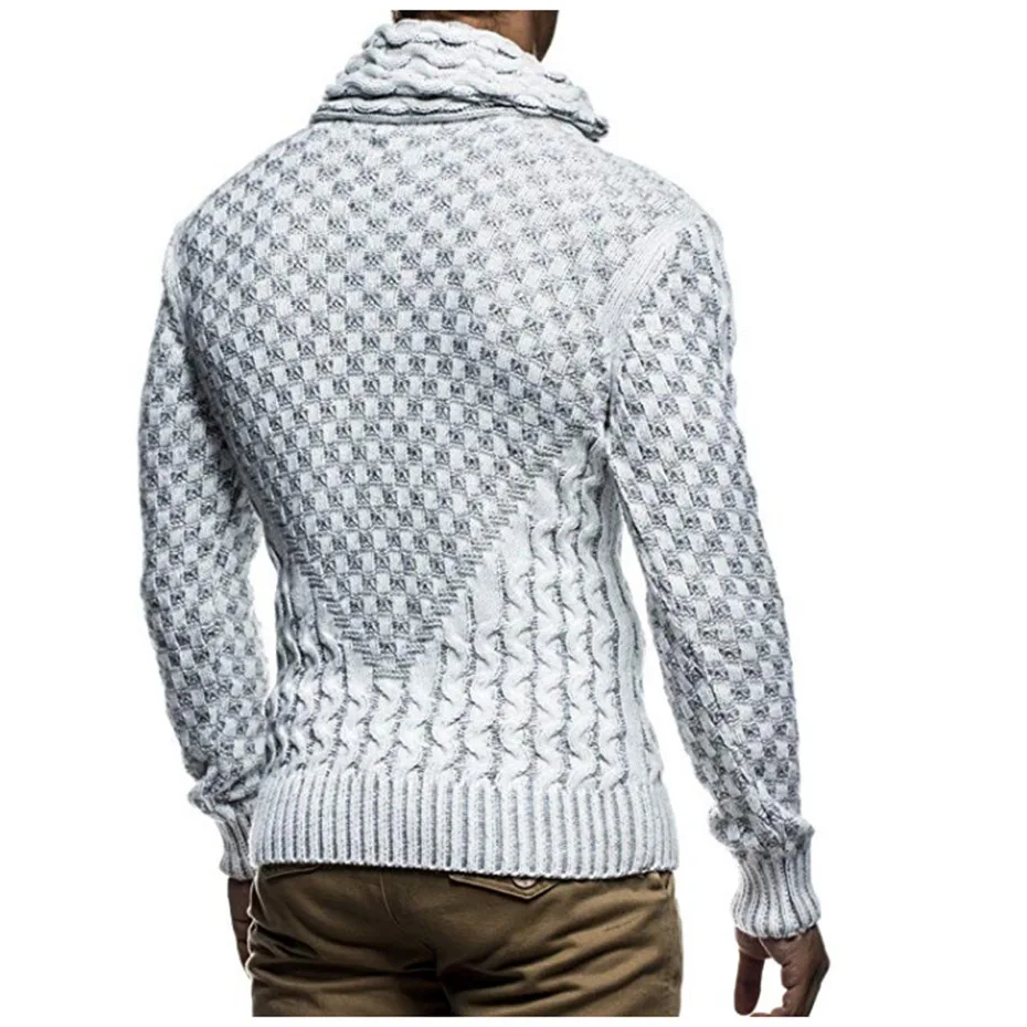 

2019 Mens Sweaters Warm Hedging Turtleneck Pullover Sweater Casual Knitwear Slim Winter Sweater Male Brand Clothing 3XL J755