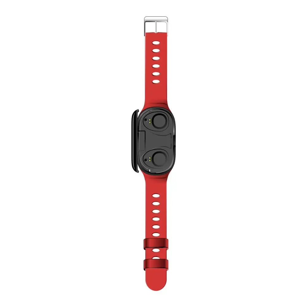 M1 Red Diggro M1 Смарт-часы для женщин и мужчин с bluetooth-наушниками 2 в 1, монитор сердечного ритма и артериального давления, умные часы, спортивные часы - Цвет: M1 Red