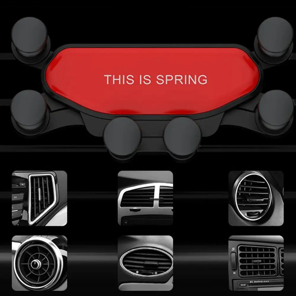 

Car Mobile Phone Holder Plastic Car Accessories Air Outlet Six-Point Linkage Car Mobile Phone Holder 1 Set