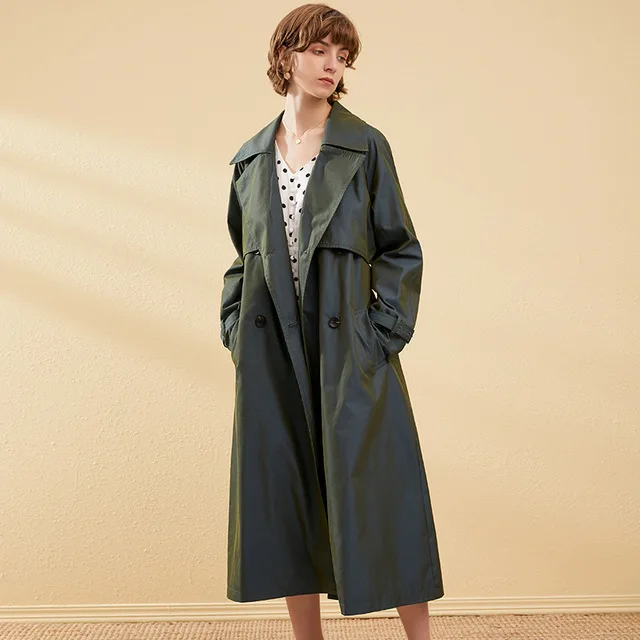 

2020 New Arrival Autumn Winter Women's Casual Long Trench Coat Double Breasted High Quality Windbreaker Fashion Clothing Female