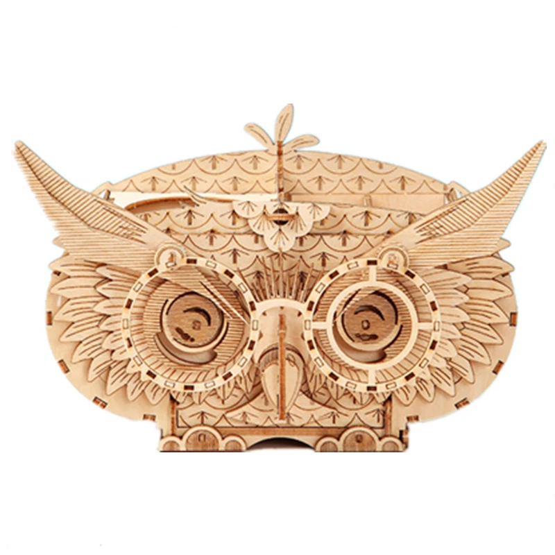 

DIY Owl Pen Holder Storage Box 3D Wooden Puzzle Toys Assembly Model Desk Decor Toys for Children