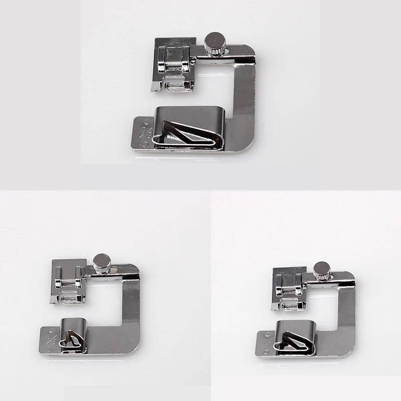 

3pcs Domestic Sewing Machine Foot Presser Rolled Hem Feet Set 9mm 13mm 25mm Sewing Accessories Presser Feet Kit