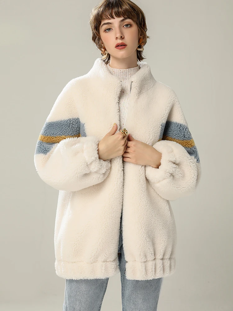 Fashion High Quality Wool Women's Jacket 2020 Soft Warm Wool Female Jacket Sheep Shearing Coat Women's Clothing Casacos Zjt426