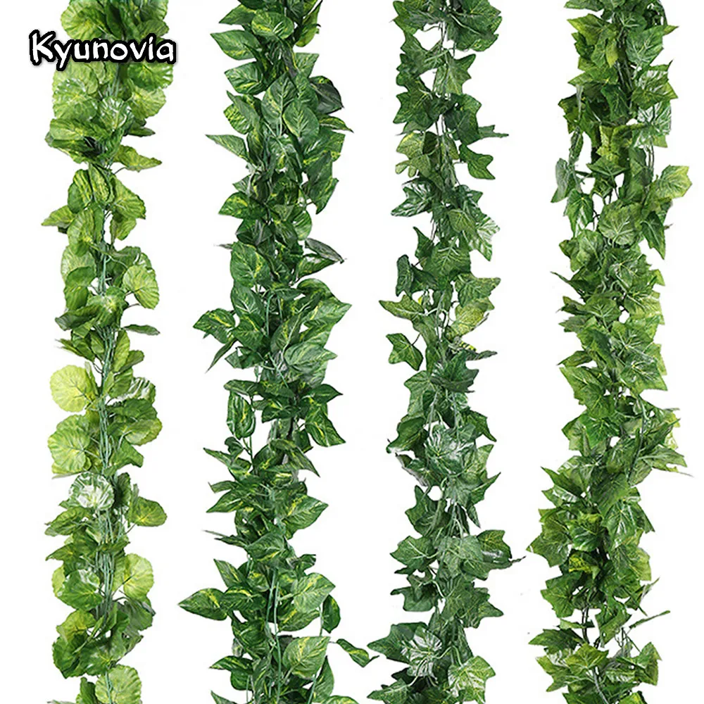 Сверхплотная 3D искусственная гирлянда плющ искусственные лозы с зелеными
