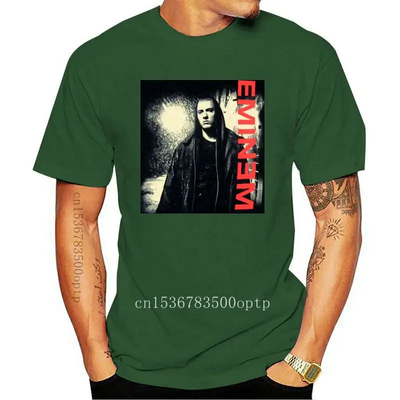 

Черная футболка Eminem с изображением черного дождя, новинка, официальный Приталенный топ Merch, футболки из натурального хлопка, скидка