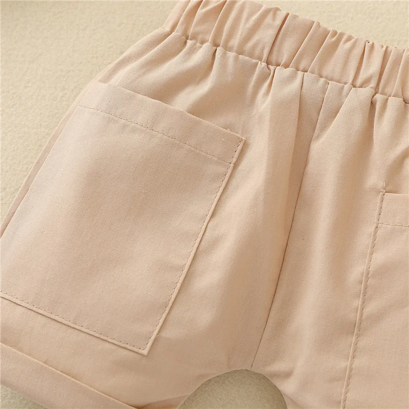 

Baby Boy Clothes Summer Beach Clothing Set Leaf Pattern Tropical Print Short Sleeve Shirt + Soild Shorts 1-6Years