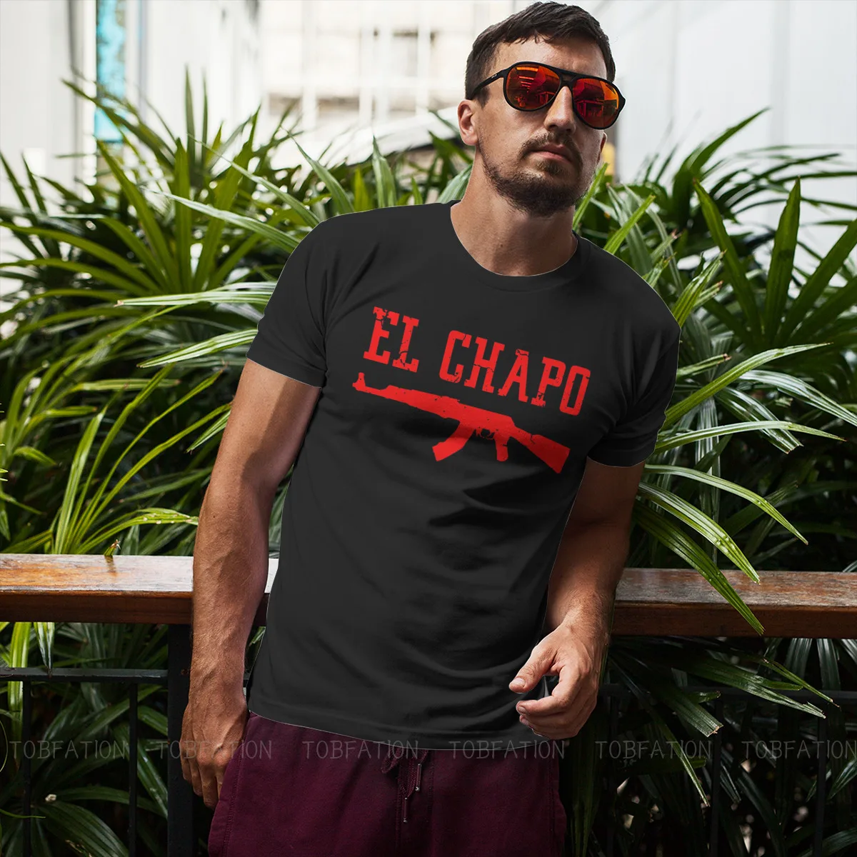 Мафия EL CHAPO Essential мужская одежда Удобная футболка оверсайз с коротким рукавом |