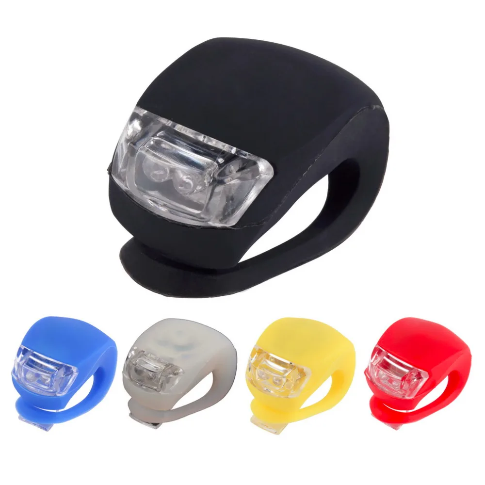

Silicone Bike Bicycle Cycling Head Front Rear Wheel LED Flash Light Lamp Hot Sale
