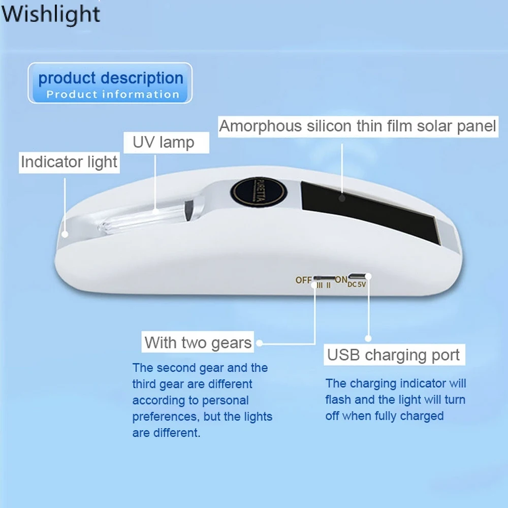 

Bathroom Smart Toilet Sterilizer UV Disinfection Lamp Solar LED Ultraviolet Toilet Cover Sterilizer Bathroom Cleaning