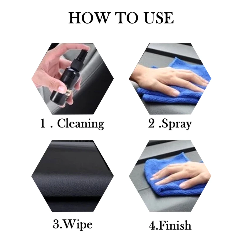 Средство для ухода за автомобилем очиститель кожаного сиденья полировки панели