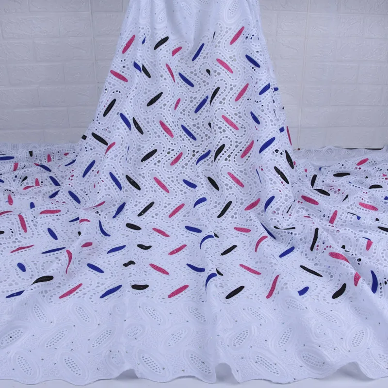 Hollow Pure Cotton African Lace Fabric Swiss Voile In Switzerland Fashion Nigerian Embroidery Women Dress A1722 | Дом и сад