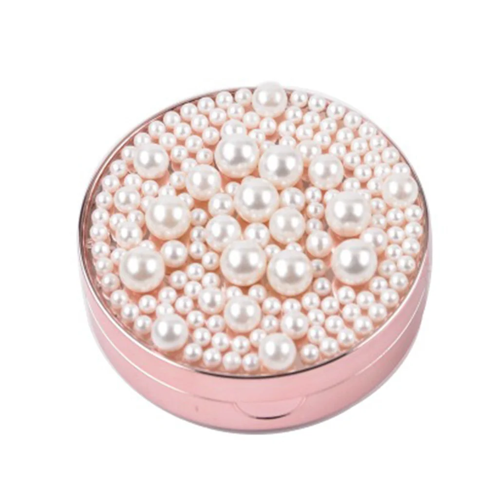 Чехол для контактных линз с жемчугом и бриллиантами индивидуальный зеркалом