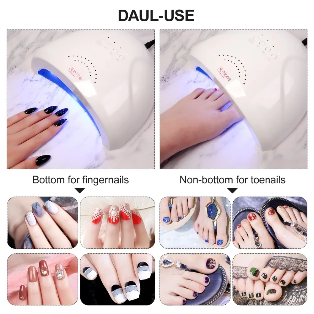 Modelones 48 Вт Светодиодная лампа для сушки ногтей машинные инструменты умный датчик