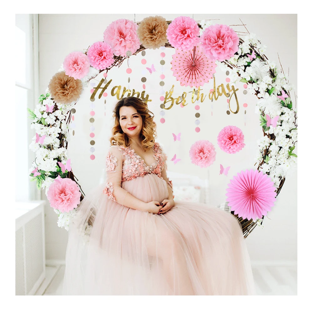 26 шт./компл. розовая морская тема украшение для дня рождения девочек малышей