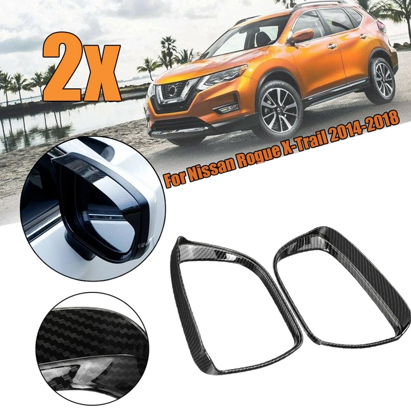 2 шт. автомобильные накладки на зеркало заднего вида из углеродного волокна для