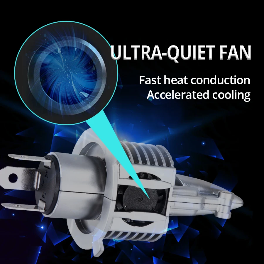 ATcomm H4 LED 12V Motorcycle Headlight Bulb HS1 Moto Scooter Light 6500K Hi/Lo Motor Bike Headlamp Car Fog Lamp For SUZUKI |