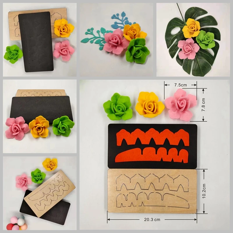 Цветок деревянный высечки бумаги тонкий металл и ткань подходит для обычных