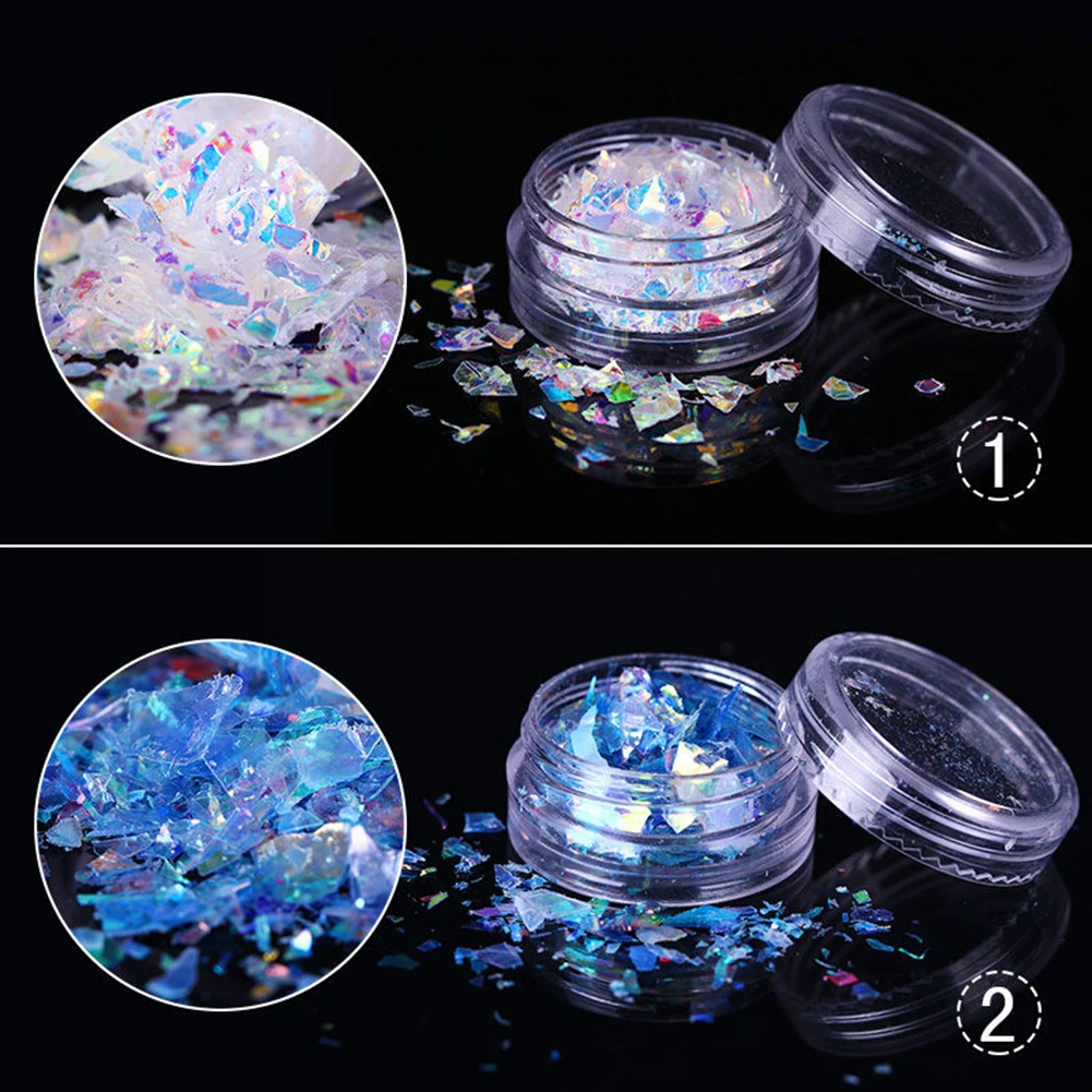 Новинка 4 коробки блестки для ногтей ФЛУОРЕСЦЕНТНОЕ стекло бумага нейл-арта