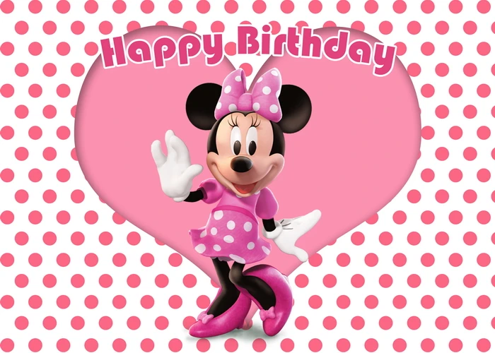 

Mickey Mouse Minnie Children Birthday Background Cloth Party Decoration Supplies Photo Poster Wall Decoration Painting Gift