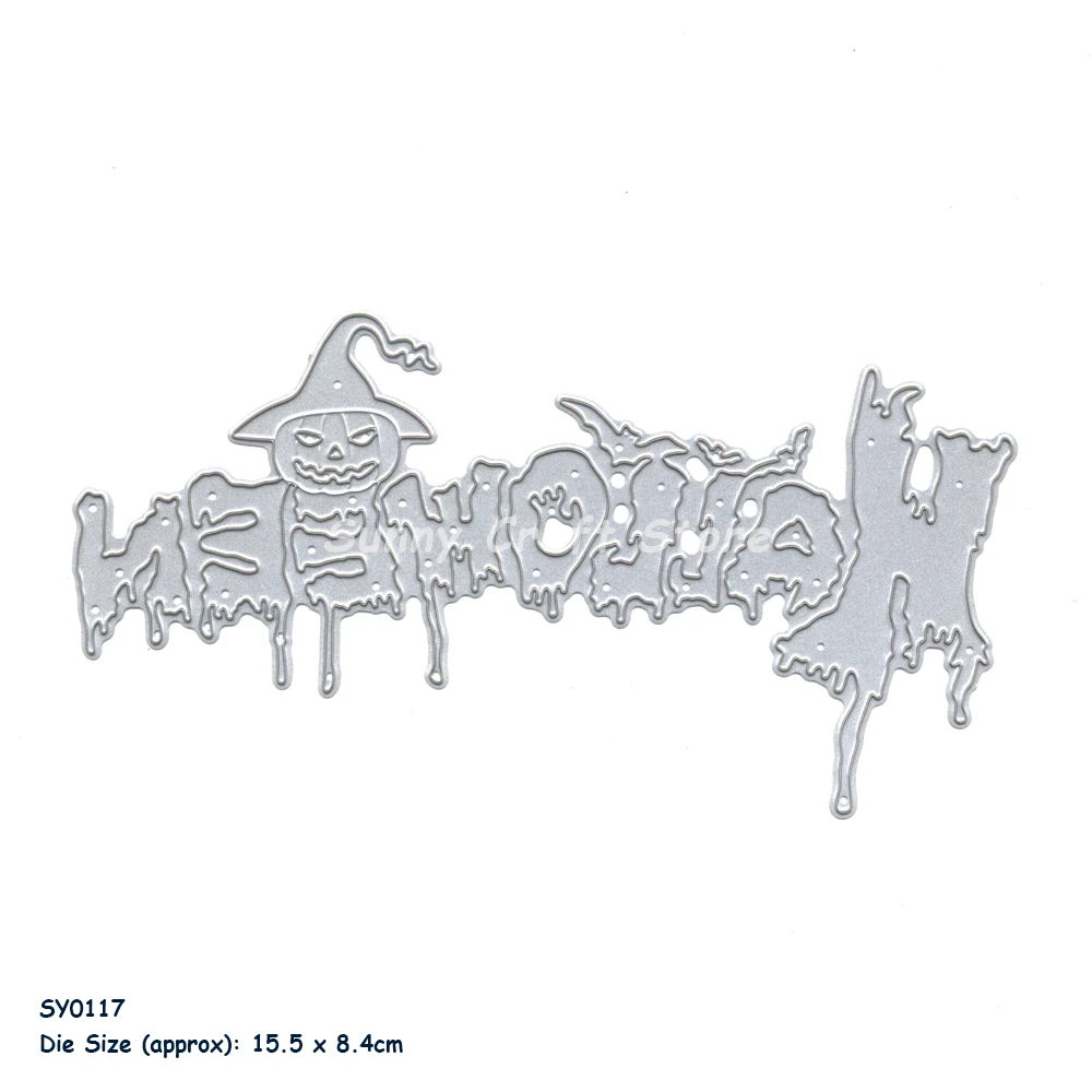 

New 2021 Halloween Alphabet Metal Cutting Dies for DIY Scrapbooking Embossing Folders DIY Album Card Making Craft Stencil Paper