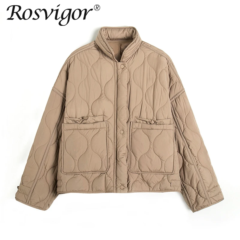 

Winter Coat Women Elegant Warm Cotton Jacket Female Casual Short Stand Collar Coats Parkas Women Long Sleeve Solid Outerwear