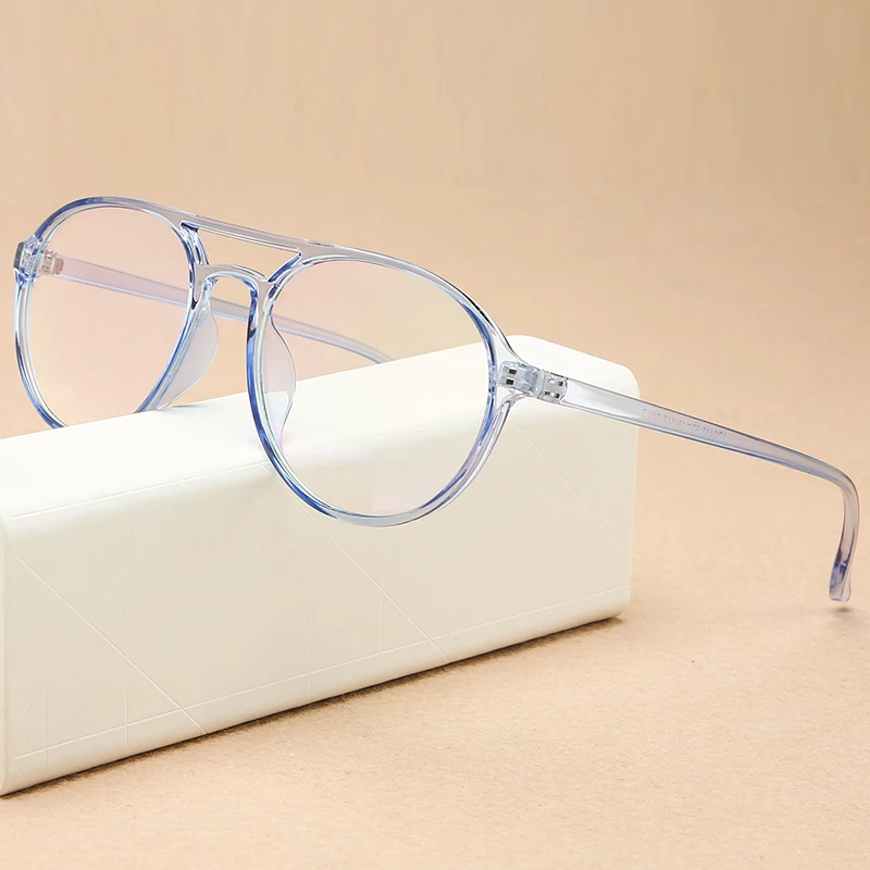 KOTTDO круглая оправа для очков чтения Мужская пластиковая компьютерная прозрачная