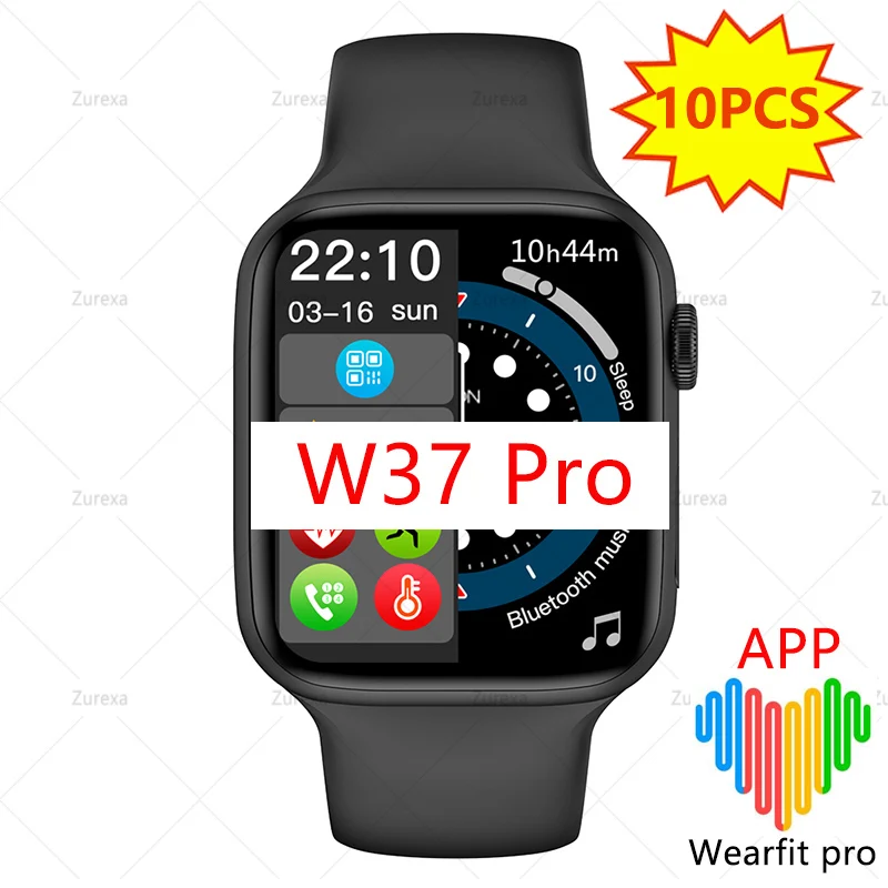 

Wholesale 10pcs Iwo W37 Pro Smart Watch Men 1.75inch Dial Call Custom Watchface Ip68 Waterproof Iwo 13 Smartwatch Men For Ios