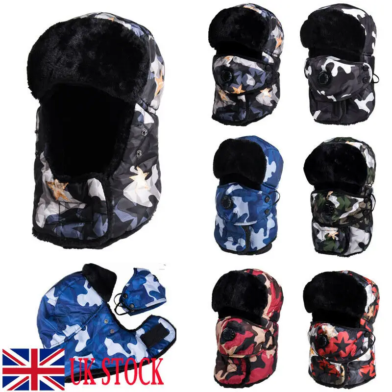 Men Snow Cap Thickening Warm Velvet Earmuffs Cycling Windproof Winter UK | Аксессуары для одежды