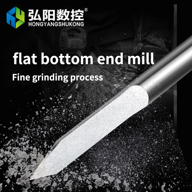 Hongyang хвостовик 4 мм ЧПУ фрезы Вольфрам сталь для резьба по дереву машина 10