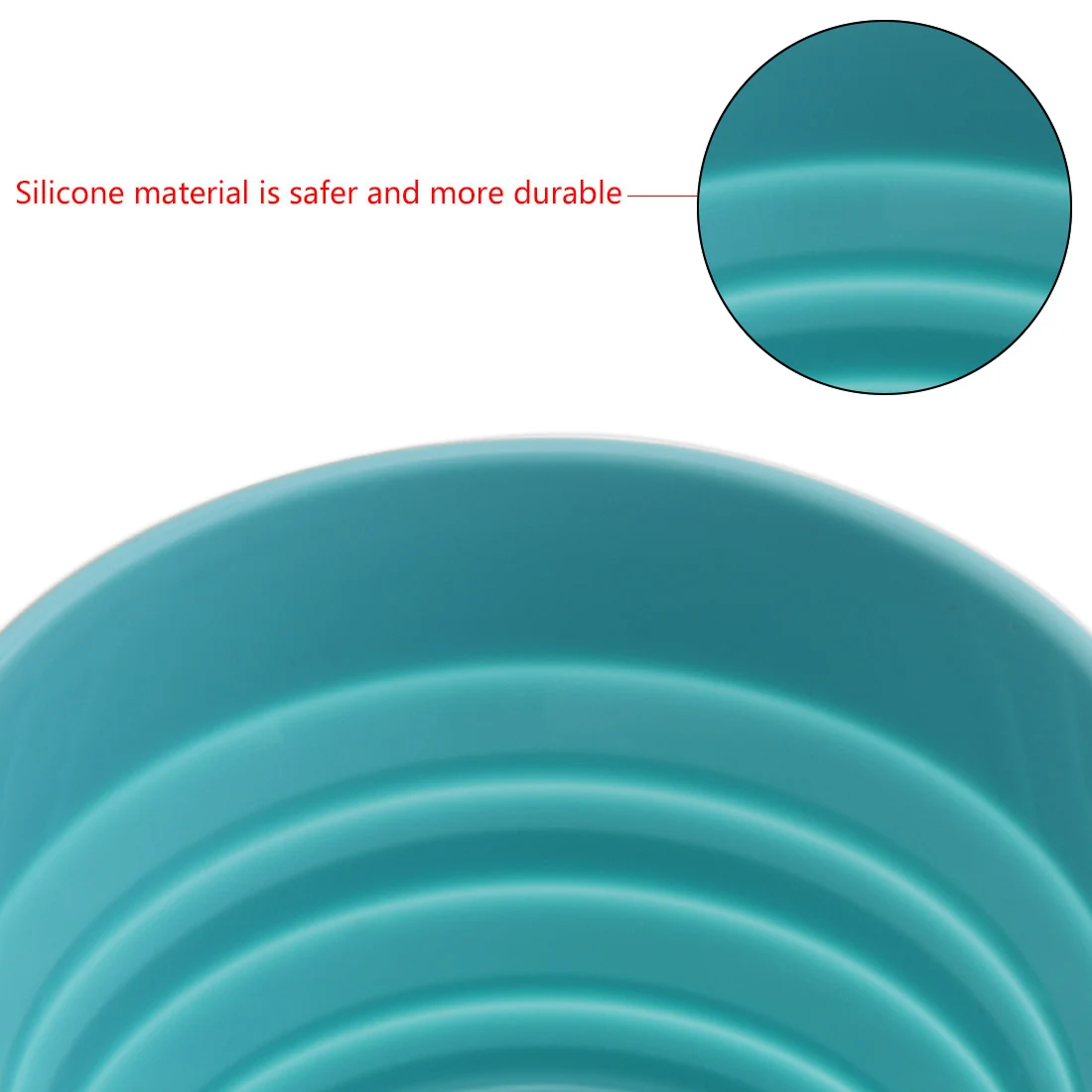 950ML 2 Colors Portable Circular Silicone Scalable Folding Lunchbox Bento Box for - 40 Centigrade ~ 230 | Дом и сад