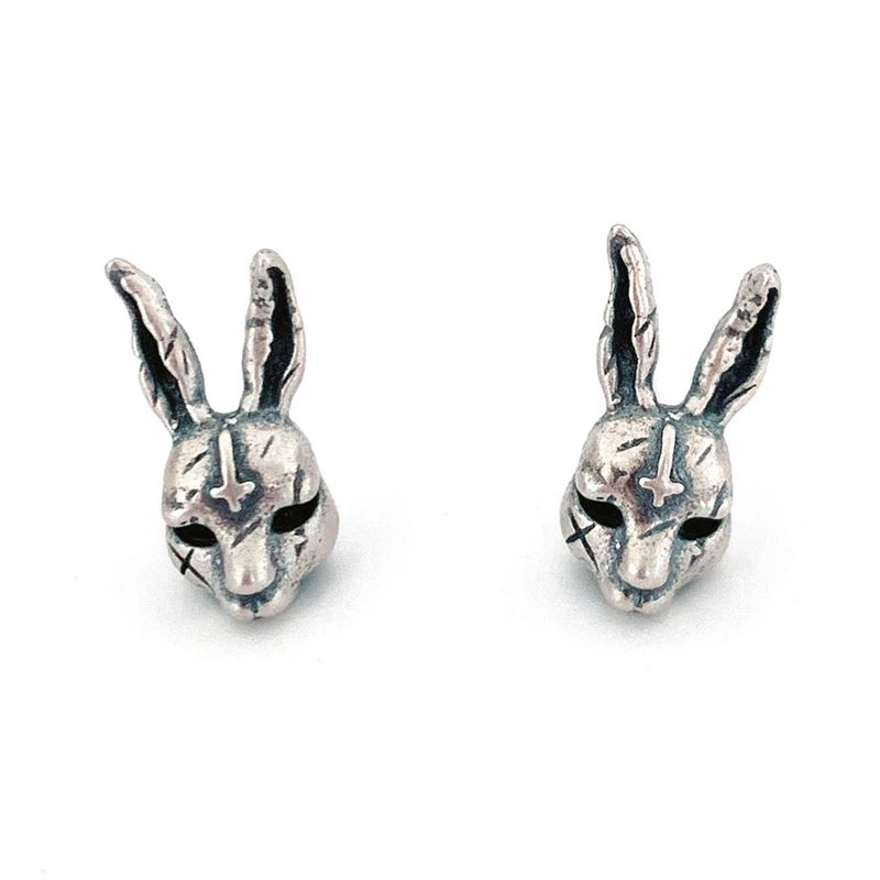 

A-Cute Gothic Cross Hare Rabbits Bunny Animal Jewelry Ear Vintage Stud Earring